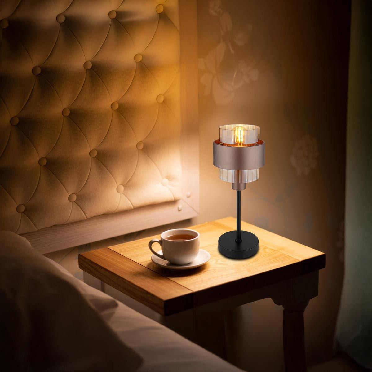 Lampade: Tischleuchte, Glas, Messing, 47 cm Höhe – Nuovo (secondo la descrizione) da Kreuzlingen venduto da Smart-Light 2