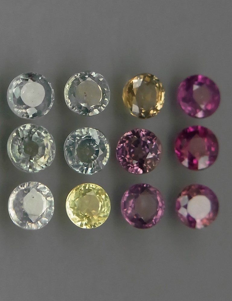 Edelsteine: Saphir Rund Fancy LOT 4.0ct – Neu und originalverpackt aus zuerich von Jewlsdesign