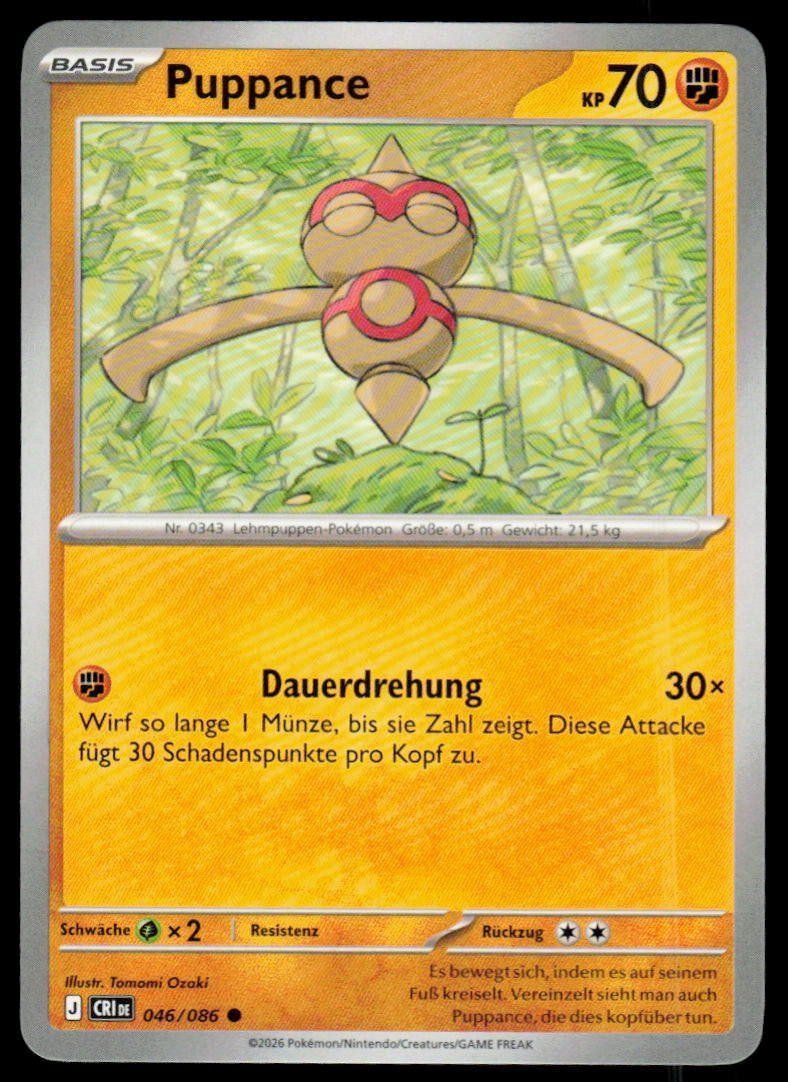Pokémon Carte collezionabili: Pokemon Puppance 046/086 – Usato da Herisau venduto da Pokemon2025