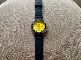 Seiko 5 Sports Day-Date Yellow SKX Re-Interpretation New !