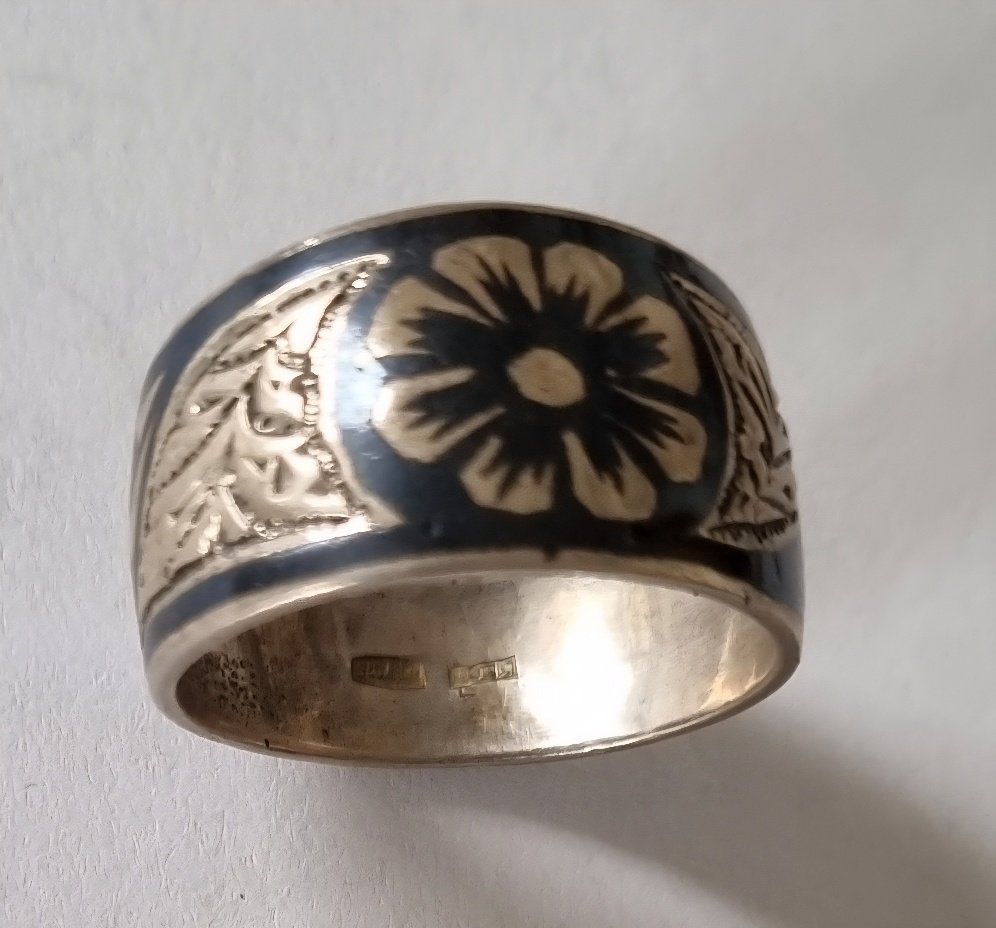Anelli: Floraler Ring Silber Russland ca. Grösse 54 – Usato da Murg venduto da BocaChica1953