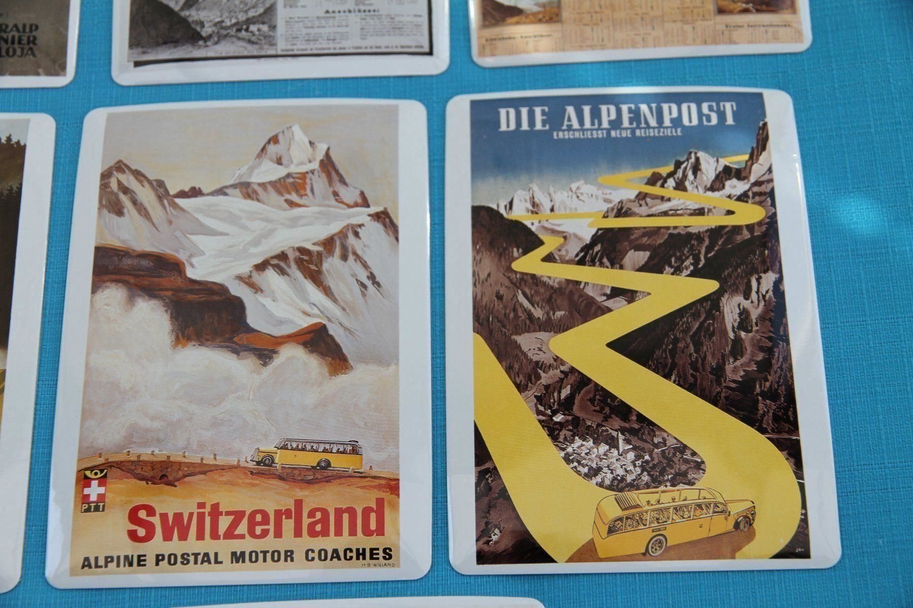 Saurer Insegne: 10 Blechpostkarten Postauto PTT in Blechbox – Nuovo (secondo la descrizione) da Spiez venduto da Mlandcruiser 5