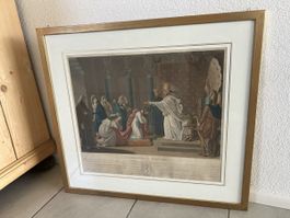 Esther Krönung, seltene Farblithographie, gerahmt!