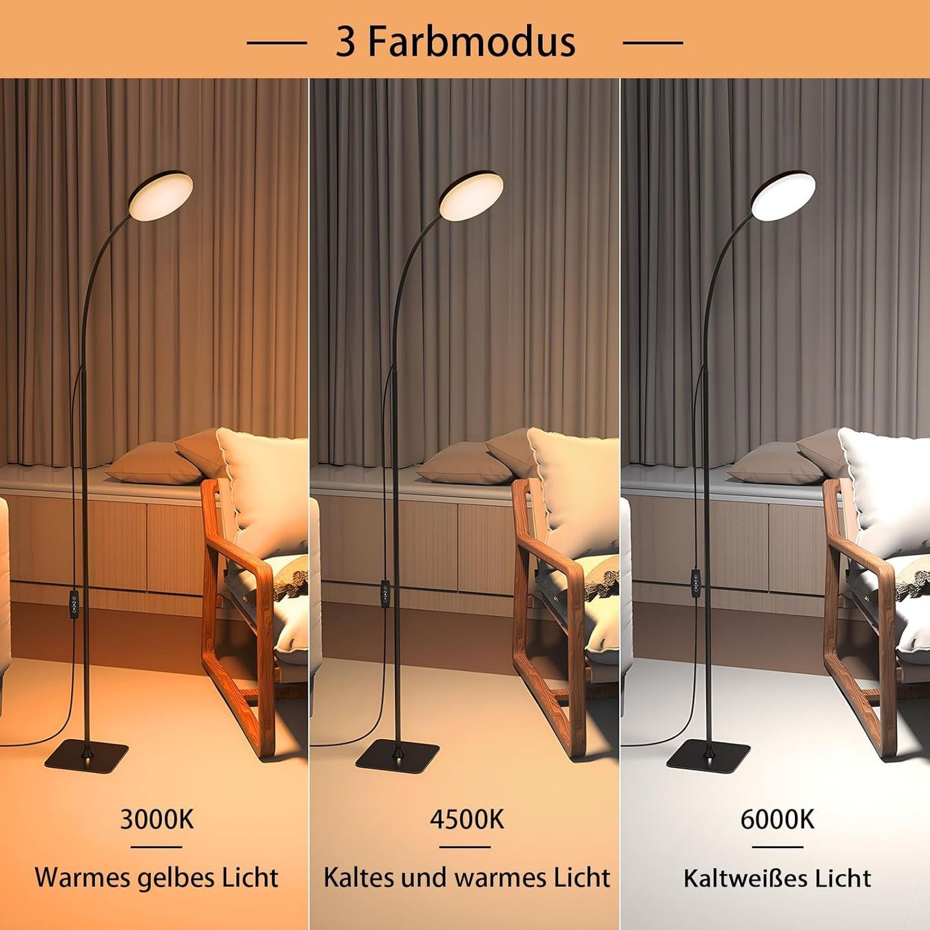 TaoTronics LED Steh-/Schreibtischlampe TT-DL060 – Dimmbar, 5 Farben, 1815 Lux, 12W, Energy A