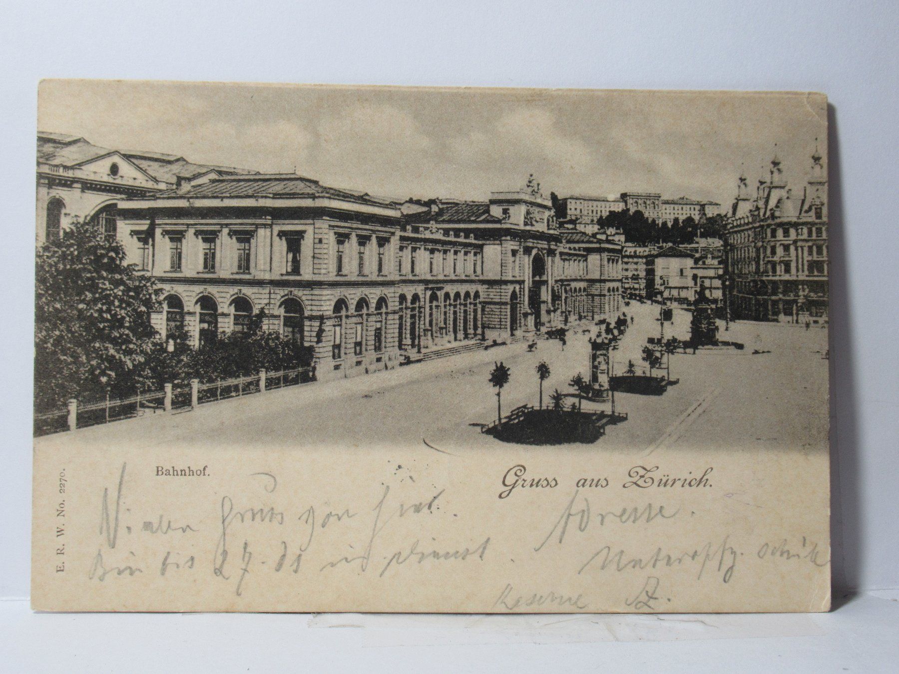 Cartoline postali: Zürich , Bahnhof 1899 – Usato da Grenchen venduto da Bluemchen1900