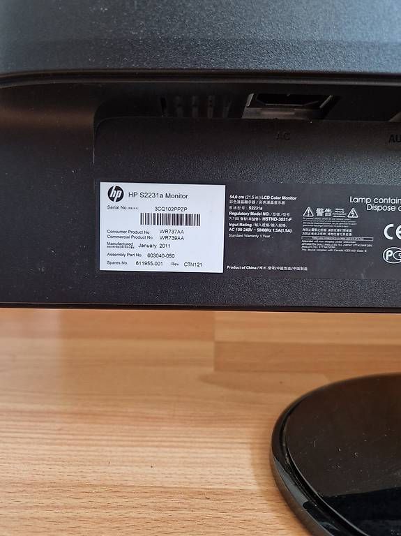 Hewlett Packard Ecrans: Bildschirm 21 Zoll – D'occasion à Berlingen par Walterastrid 3