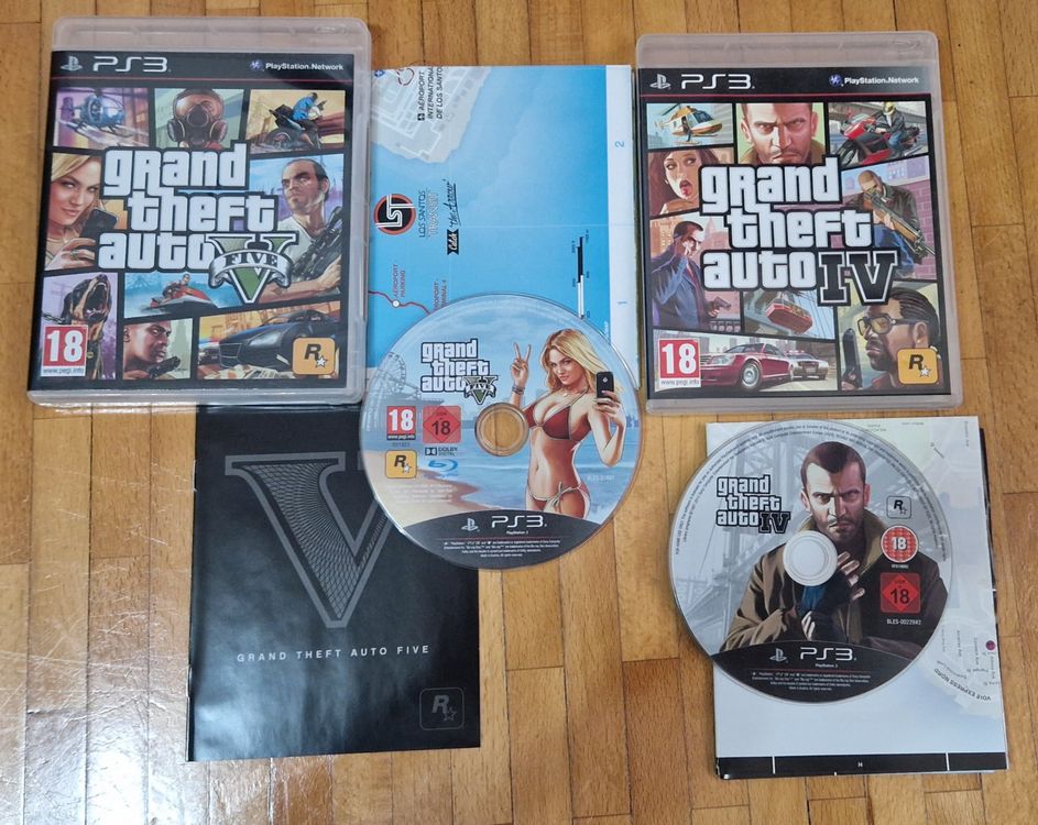 Lot GTA IV & GTA V ( Sony Playstation 3, PS3) 2008 Rockstar