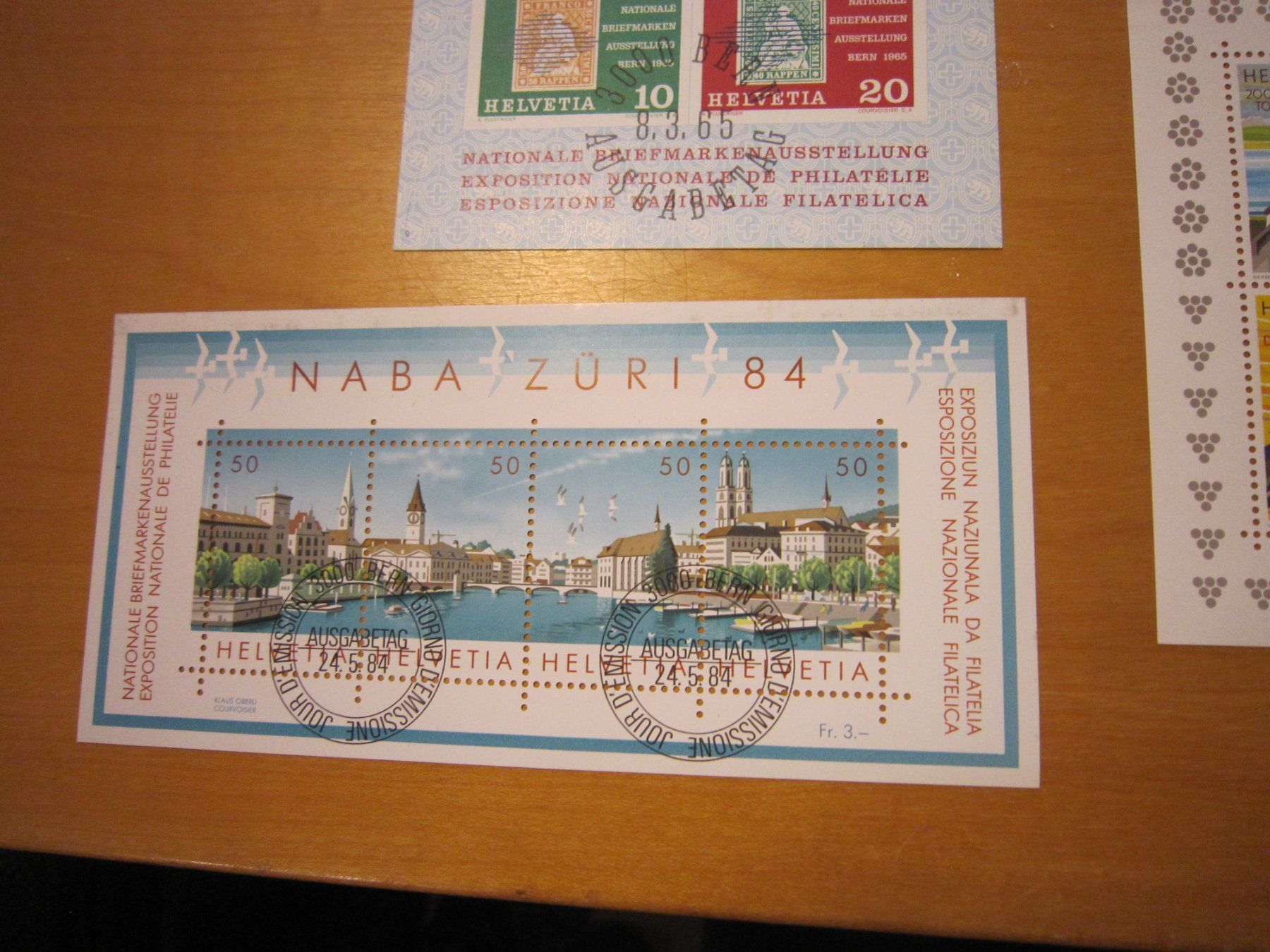 Alle Briefmarken: B1 Drei schöne Blöcke – Gebraucht aus Giubiasco von sal_9j6w 2
