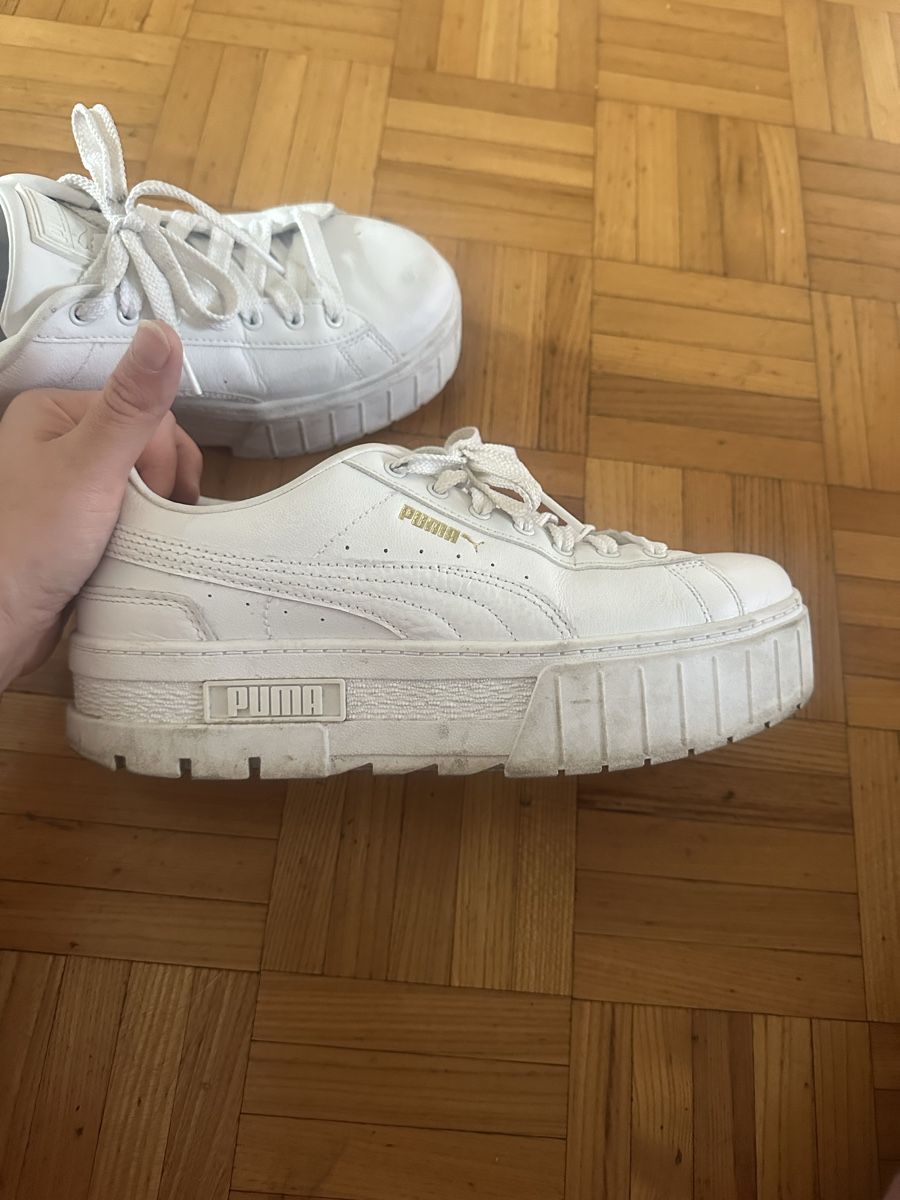 Puma Scarpe da donna: Puma Platform Sneaker weiss/gold Gr.39 Leder – Usato da Winterthur venduto da whatdreamz 1