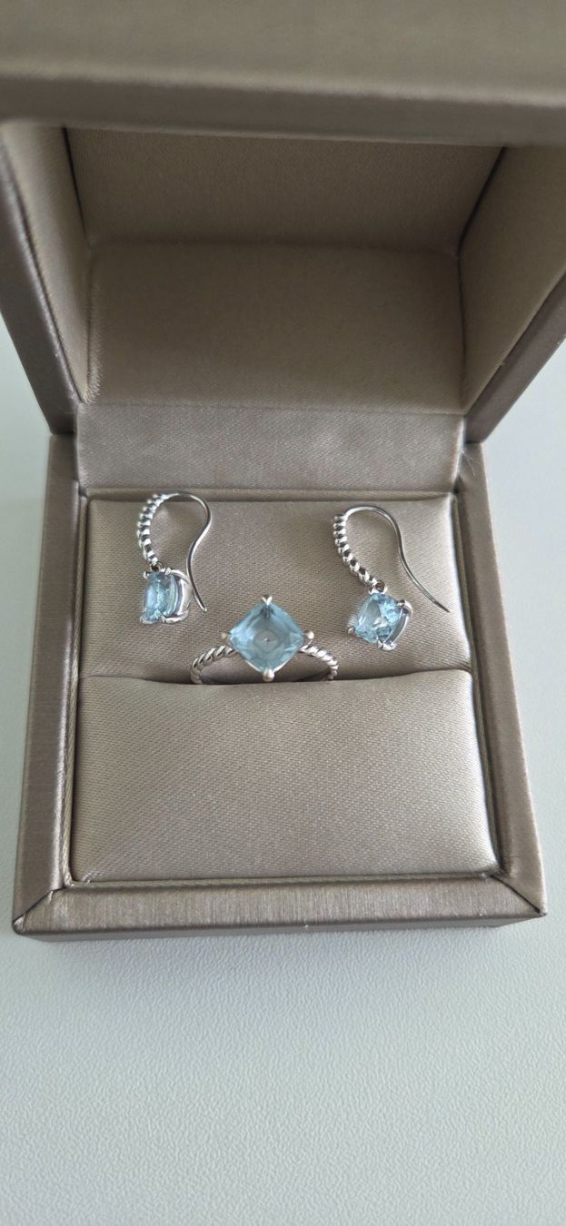 Anelli: Weissgold/Topas Schmuckset – Usato da Binningen venduto da Jenny1313