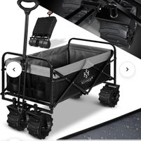 + KESSER® Bollerwagen faltbar mit Breite Reifen Handwagen