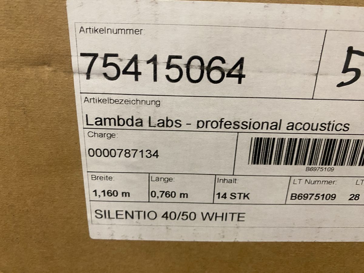Sonstige Baumaterialien: 10x Lambda Labs Akustikplatten – Neu (gemäss Beschreibung) aus Wabern von HK-Design 2