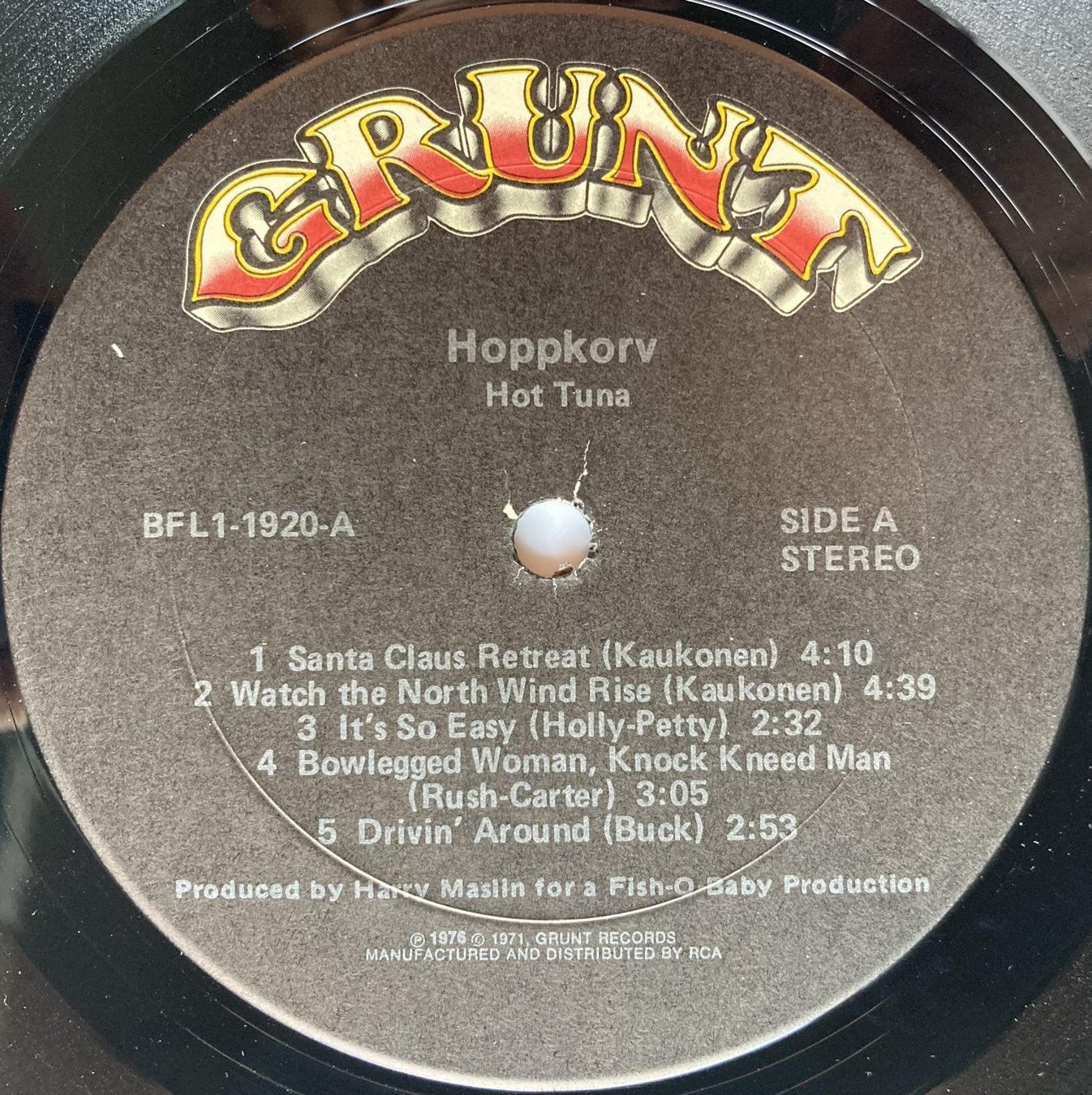 Dischi in vinile: HOT TUNA - HOPPKORV – Usato da Bottens venduto da hotter-than-hell 3