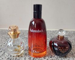 Lot 3 flacons parfum Dior Fahrenheit Poison Dolce Vita