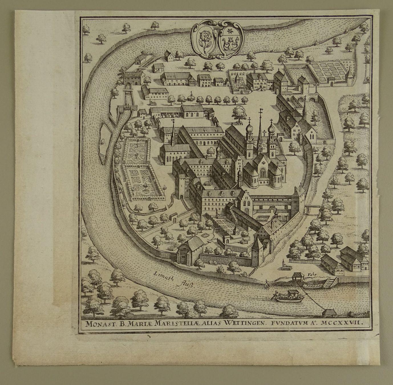 Incisioni: WETTINGEN, KUPFERSTICH 1654 – Usato da Grüningen venduto da Kartensammler 1