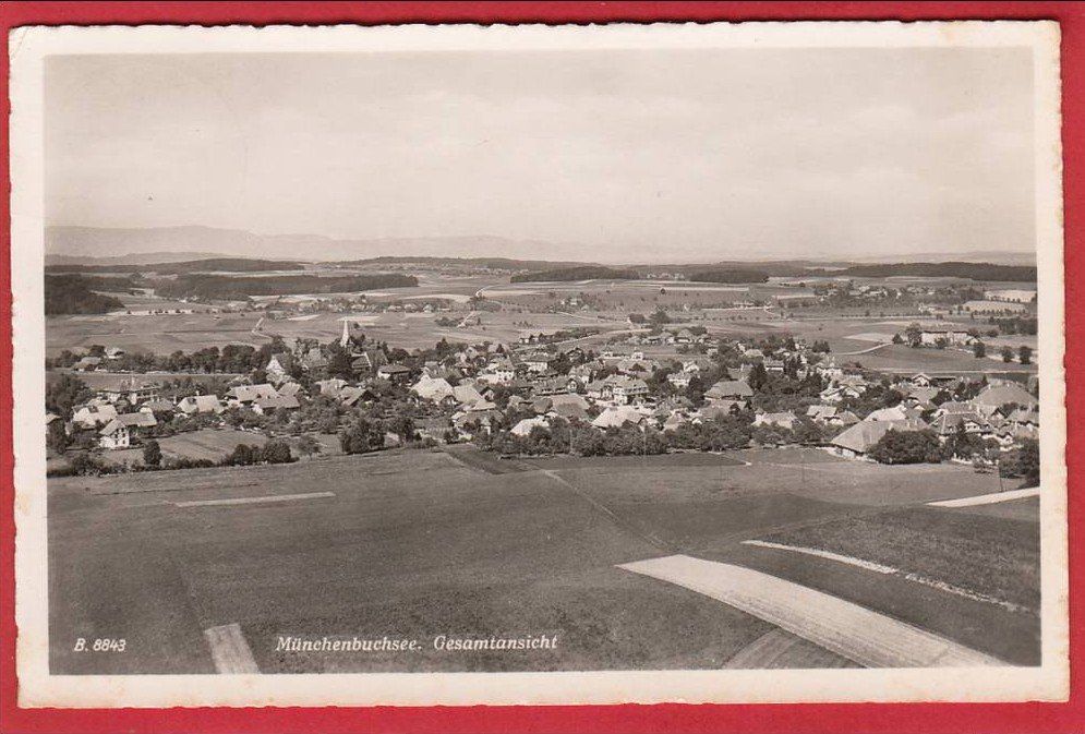 Cartoline postali: MÜNCHENBUCHSEE GESAMTANSICHT – Usato da Grüningen venduto da Kartenlaube