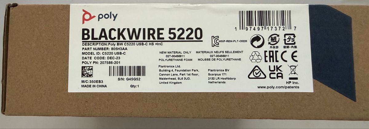 Cuffie: Micro-casque poly Blackwire 5220 – Nuovo (secondo la descrizione) da Carouge GE venduto da Yha84 1