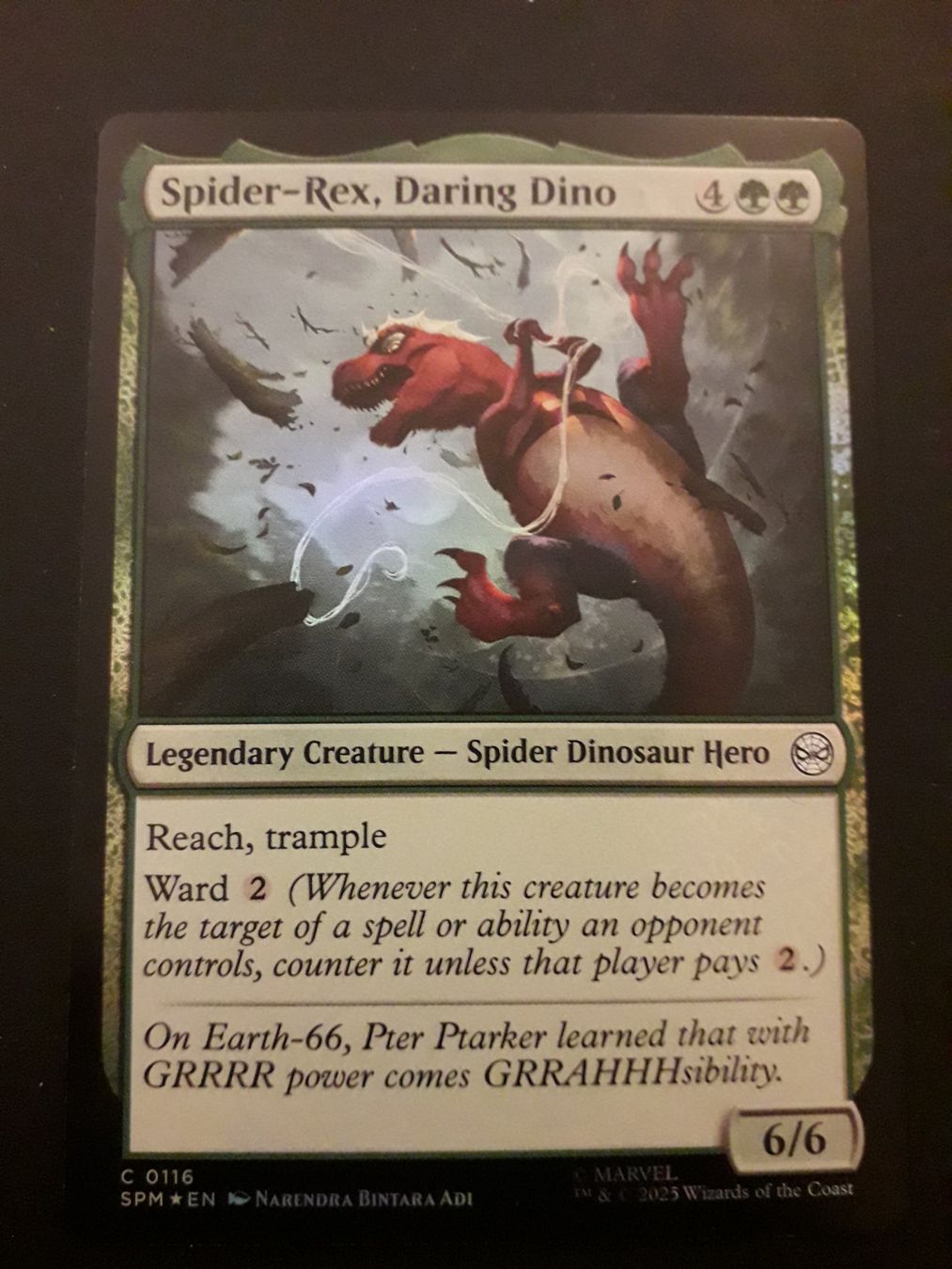 Magic The Gathering Sammelbilder & Trading cards: MTG - Foil "Spider-Rex, Daring dino" – Gebraucht aus Lausanne von and_n6mz