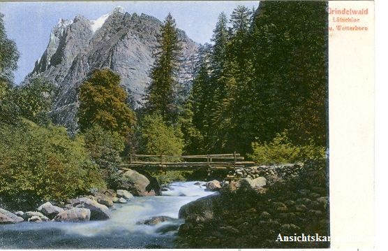 Cartoline postali: Grindelwald - Lütschine + ca. 1910 – Usato da Emmenbrücke venduto da teestube