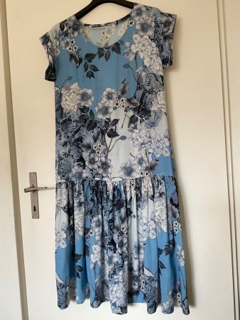 Haute Couture 100% Seiden Kleid Gr 38/40 NEU, it Seide Elast