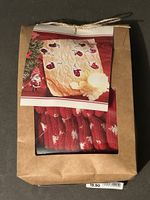 Weihnachts Deko Strick Handschuhe rot weiss