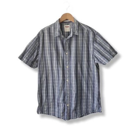 Chemise Levi's à carreaux bleus courte manches taille XL