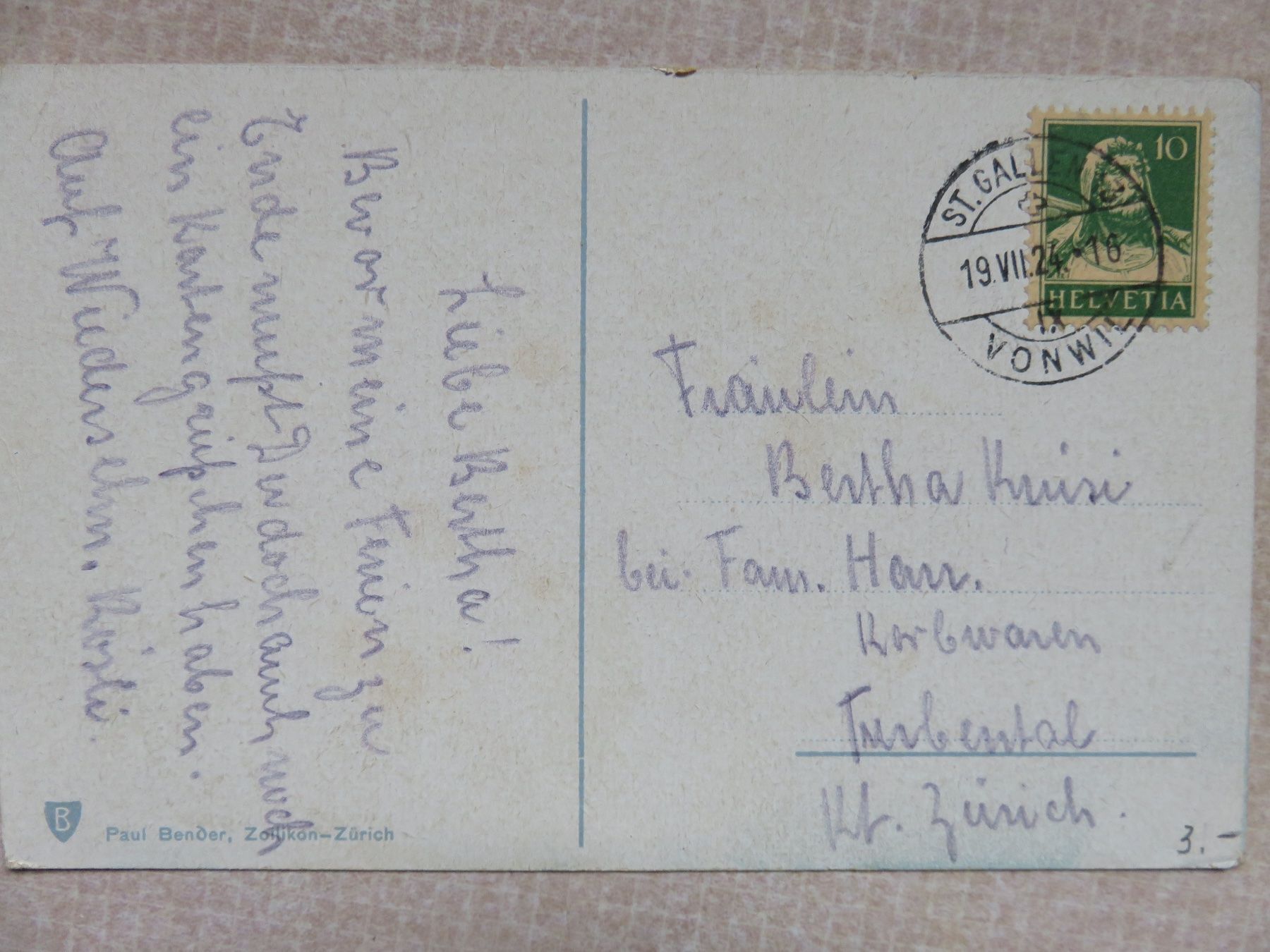 Cartoline postali: St. Gallen – Usato da Oberriet SG venduto da ret_7j2k 1