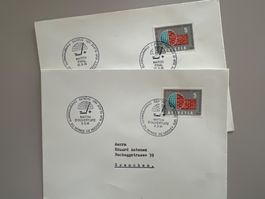 1961 Eishockey WM Genf 2 Briefe Eröffnung + Final