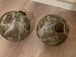 Riesige Weihnachtskugeln, Vintage Look, Umfang 41 cm