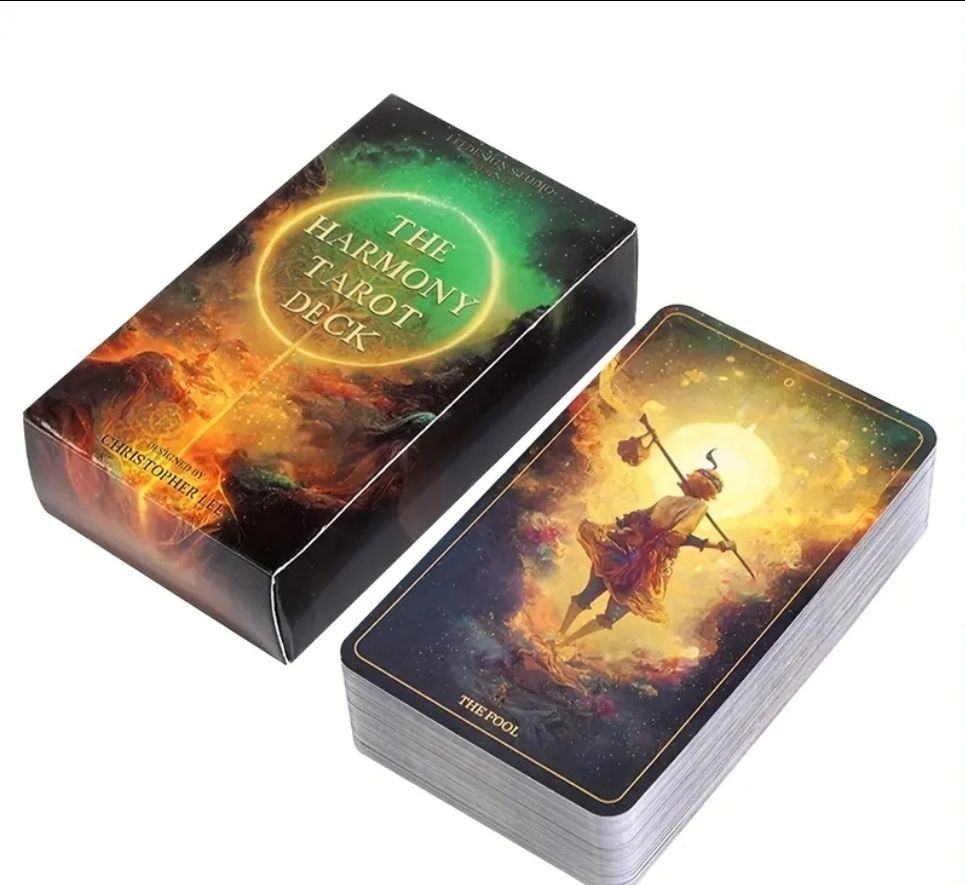 Cartoline: ✨ The Harmony Tarot Deck – Christopher Lee Design – Nuovo e nell'imballaggio originale da Bussigny venduto da Kfdlt 3