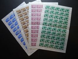 1953 Nr. B62-B65 Bogen postfrisch mittig gefaltet ab Fr.1-