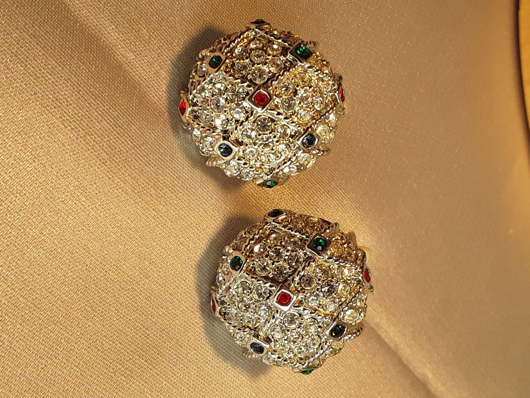 Orecchini pendenti & Orecchini a lobo: Vintage luxuriöse Strass Ohrclips 80er – Usato da Zürich venduto da helsan 7