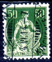 SITZENDE HELVETIA 50 RP VOLLSTEMPEL BERN 4.VI.14-7  -60