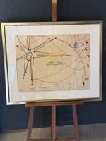 Lithographie double signature cadre doré numérotée 30/79