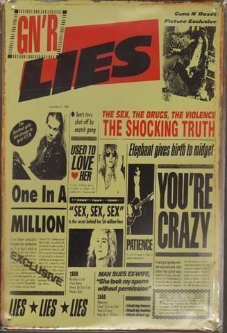 Schilder: Rusty Blechschild-GUNS`N`ROSES-LIES – Neu und originalverpackt aus Rupperswil von big-one-sale
