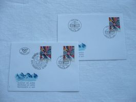 1992 2 FDC "Schützt die Alpen" SBK 831