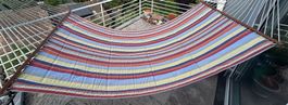 Hochwertige Doppel-Hängematte Vintage bunt gestreift 115x230