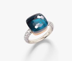 Neuer Pomellato Nudo Ring Maxi London Blue Topas - Gr. 53