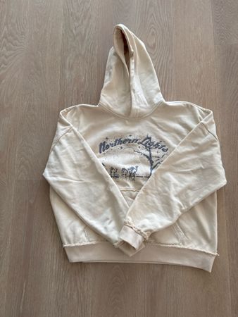 Northern Lights Hoodie, Cream Beige, Grösse M, Oversized fit