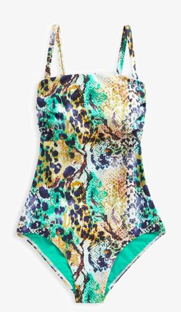MYLEENE KLASS SNAKE PRINT BADEANZUG Gr 42 *NEU* 💚🖤💚