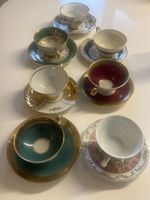 Tasses et soucoupes vintage assorties lot de 8 pièces