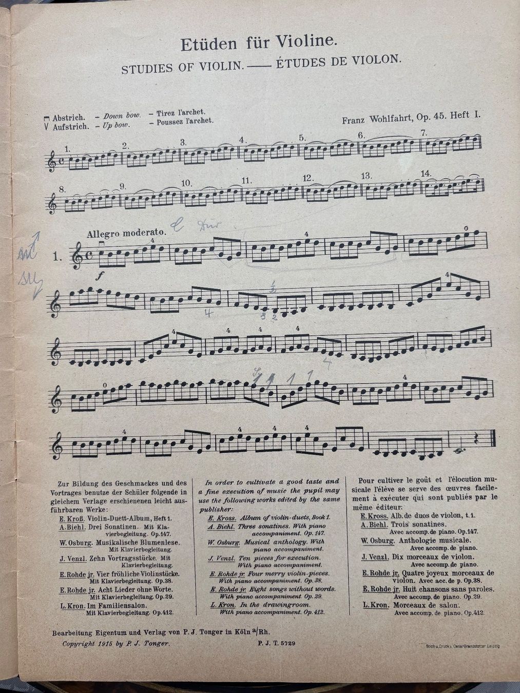 Libri: antikes Notenbuch - Violin-Etüden – Usato da Lausen venduto da Zotty1 2