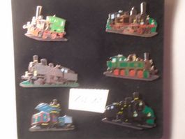 6 ver, Eisenbahn Lokomotiven Pins (ZU11)