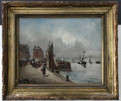 Tableau à l’huile 1900 impressionniste signé