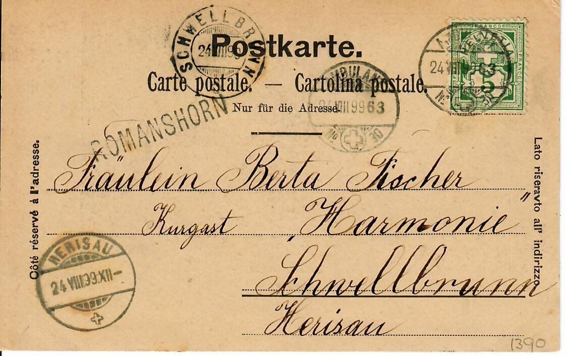 Cartoline postali: Unionsbank St.Gallen 1899 – Usato da Hochdorf venduto da Ziegel-16 1