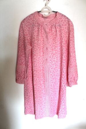 Vintage Zuhauserock,- Nachthemd , Gr. ev. 38, Rosa