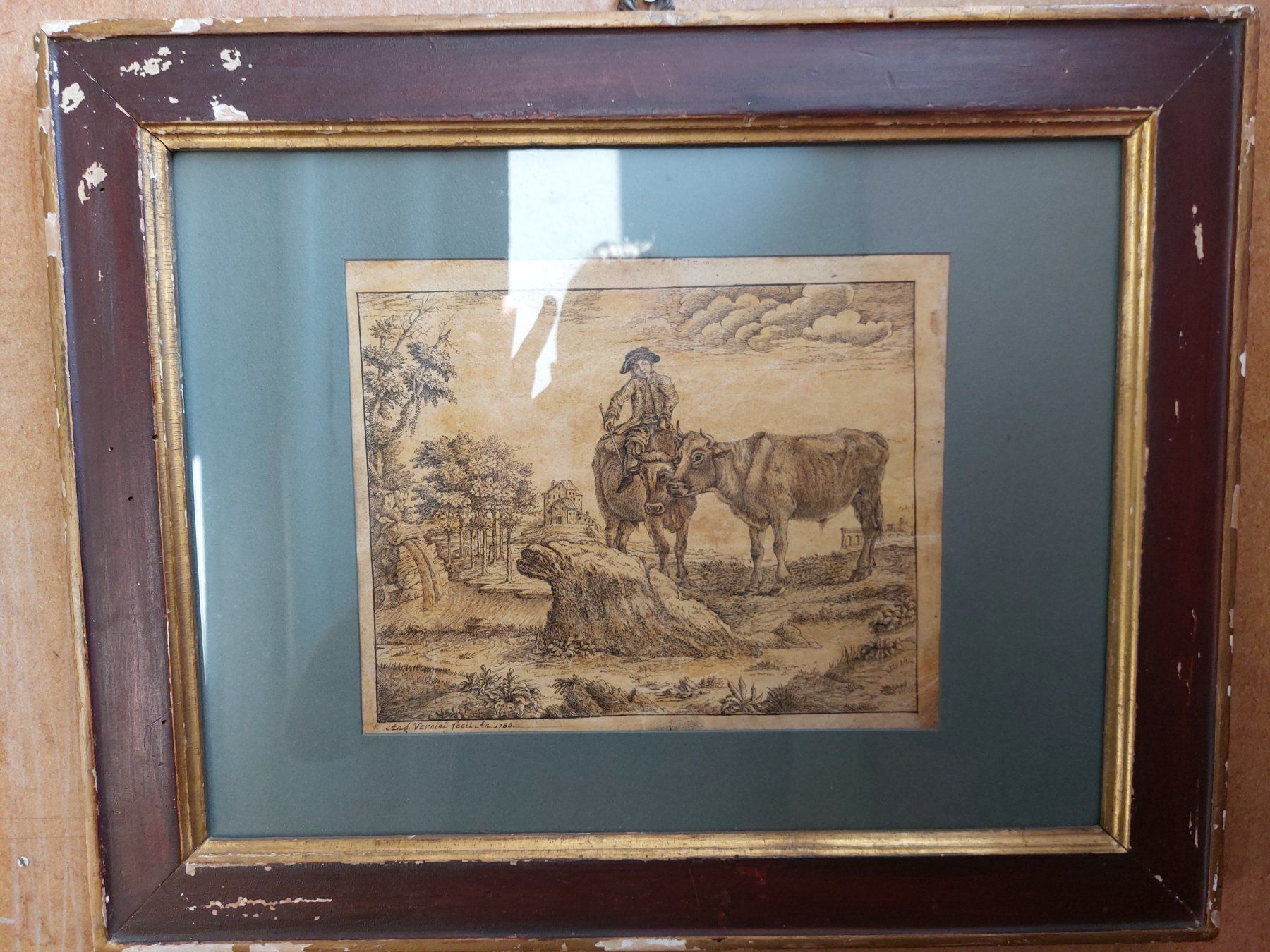 Stiche: Ancienne Gravure Italienne date' e signe' du 1783 – Gebraucht aus Genève von montefrance 2