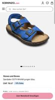 STONES AND BONES SOMMERSANDALEN NEUWERTIG GR 30 BLAU