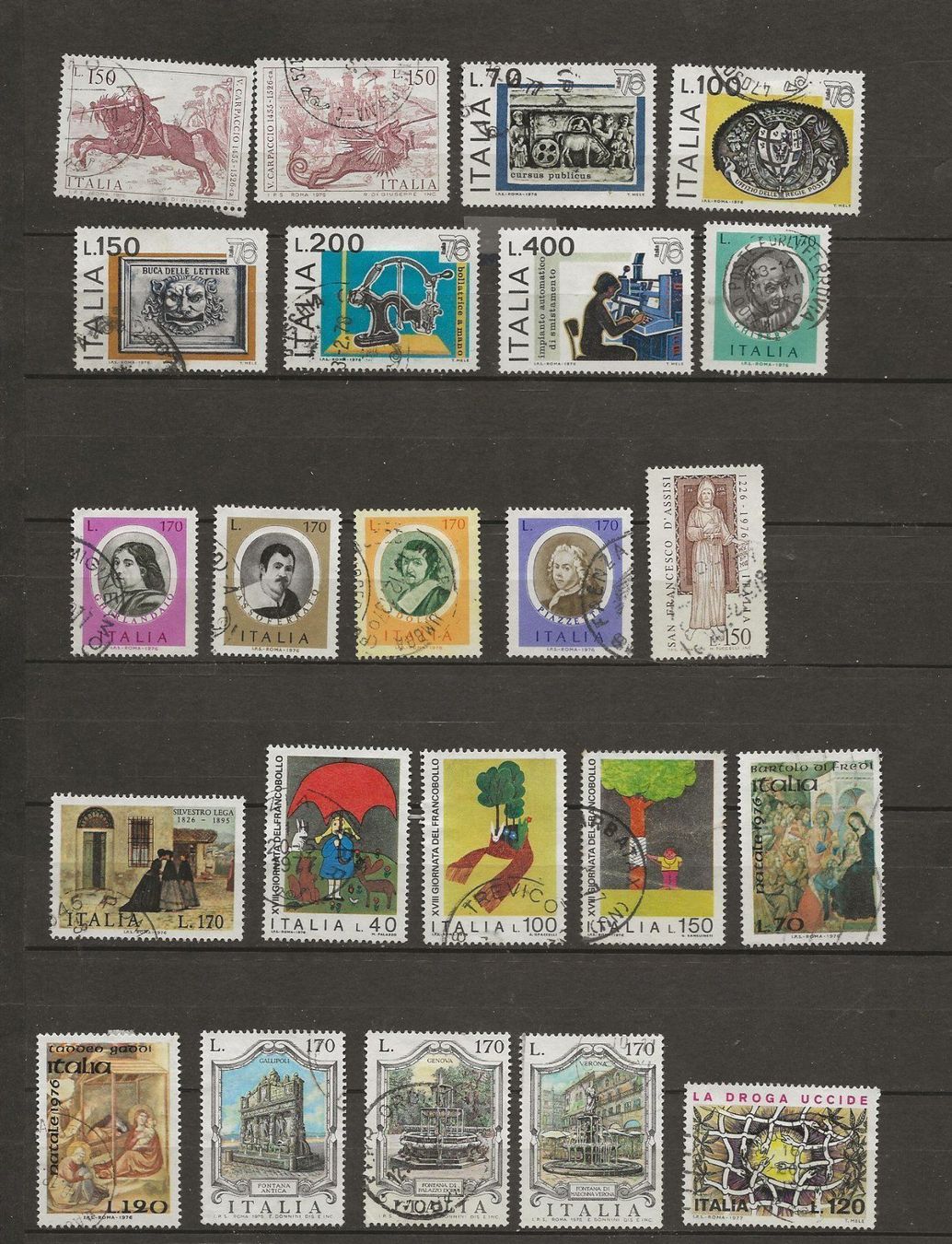 Tutti i francobolli: Italie lot 1976 ... – Usato da Sion venduto da PierreP01