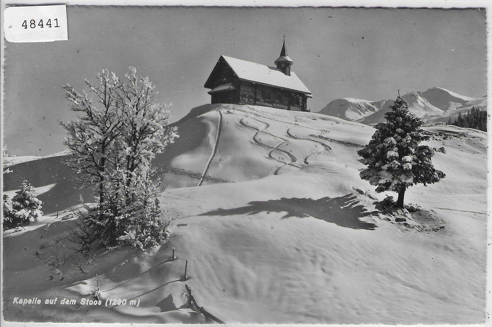 Cartoline postali: Kapelle auf dem Stoos im Winter – Usato da Ettingen venduto da Kartenplanet